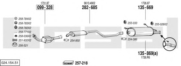 BOSAL 024.154.51 Exhaust System